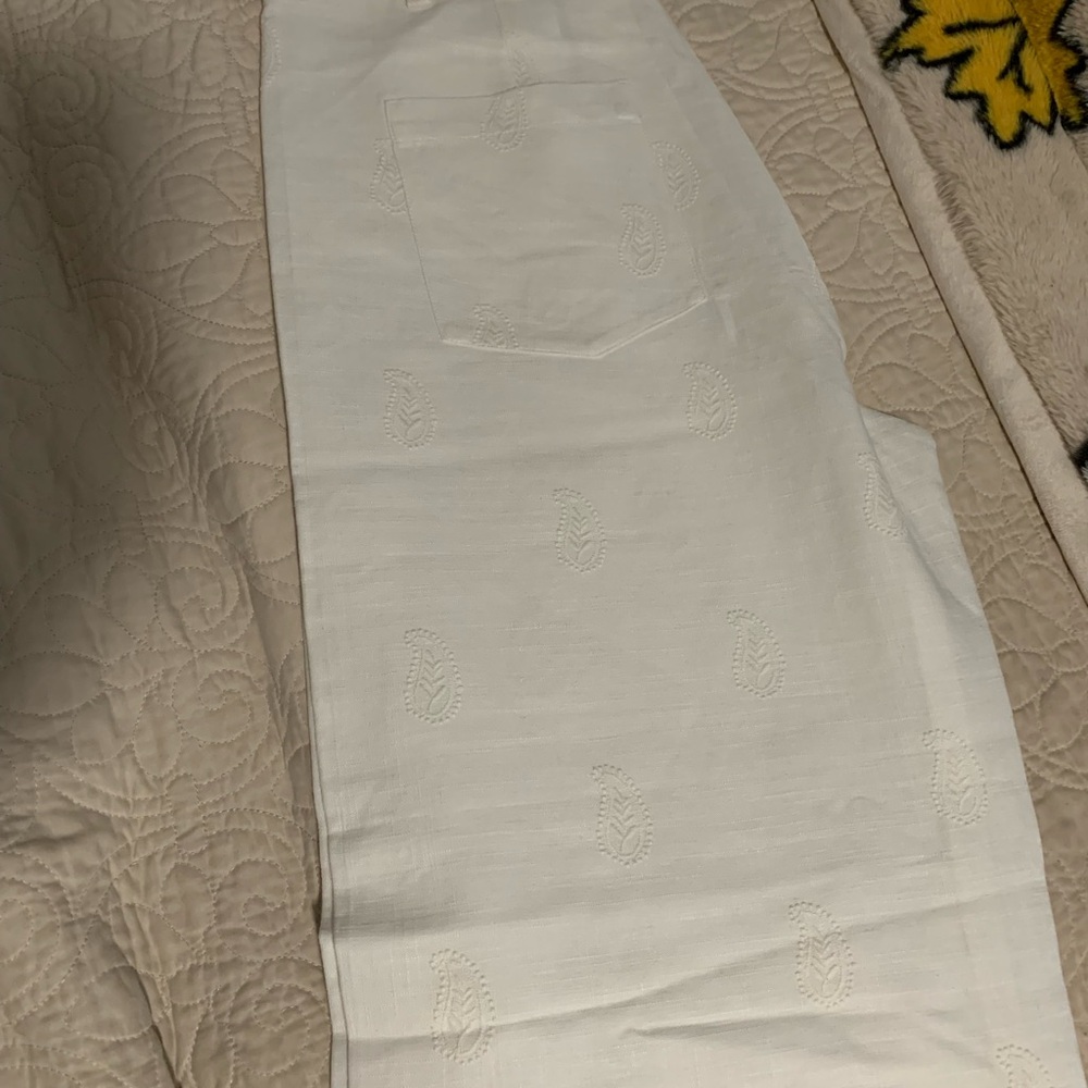 Zara Cream Textured Trousers